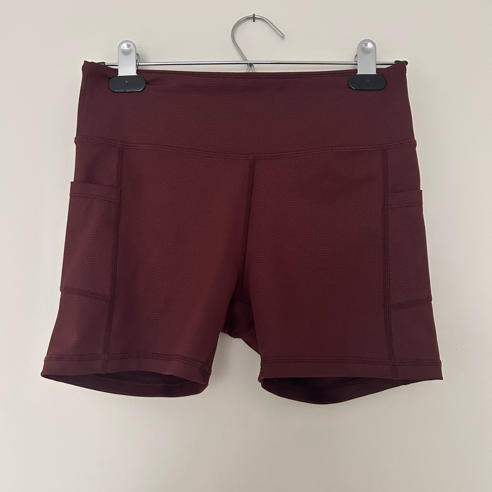 ZYIA Burgundy Bike Shorts